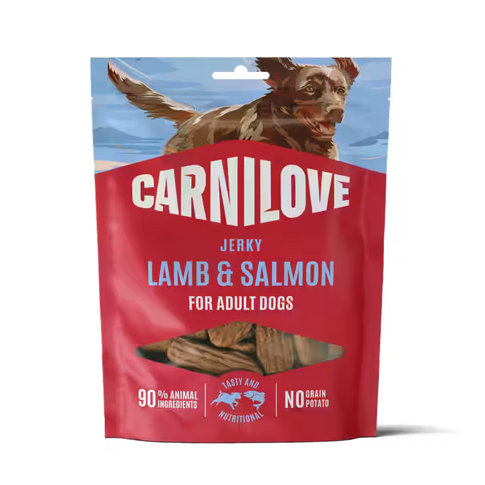 Carnilove Dog Jerky Lamb with Salmon 100g Mięsny Przysmak dla Psa Jagnięcina z Łososiem